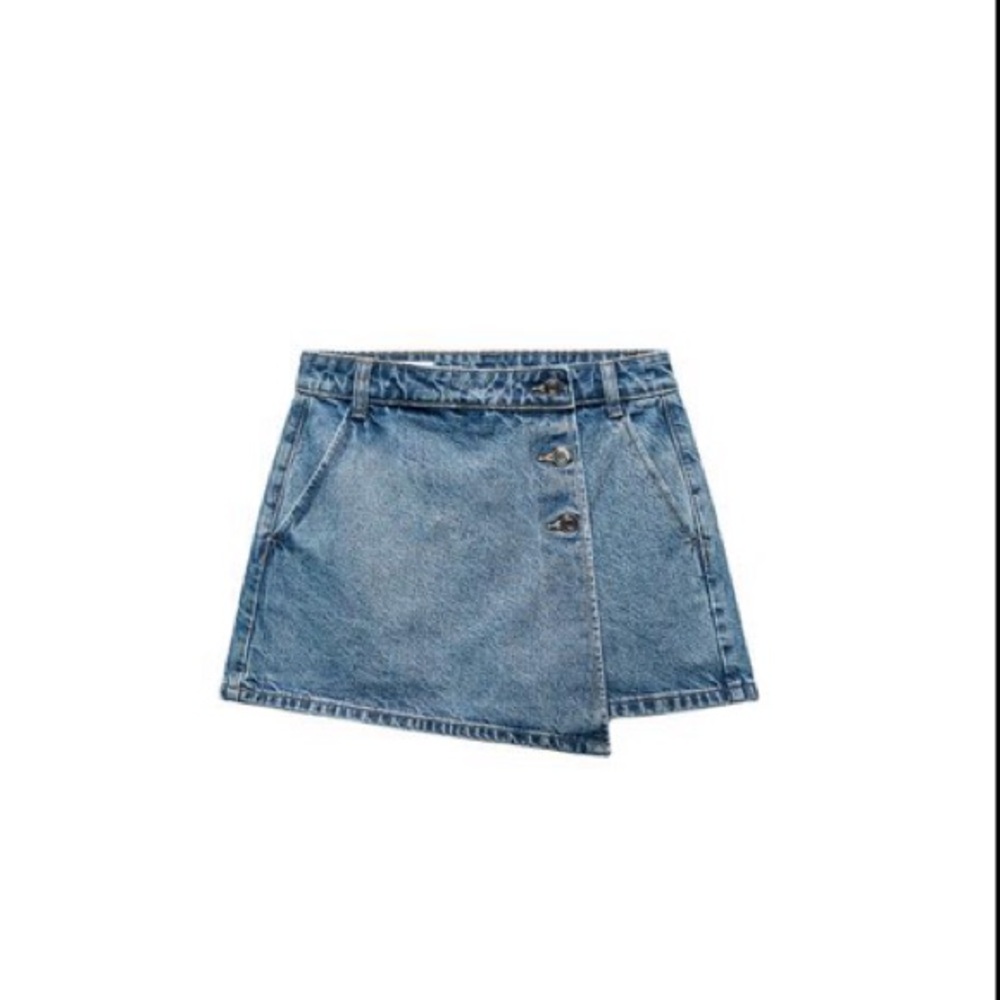 Zara Denim Wrap Skort